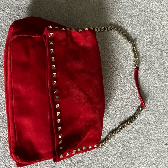 Zara Slouchy Shoulder Bag - Genuine Red Suede - Picture 5 of 7